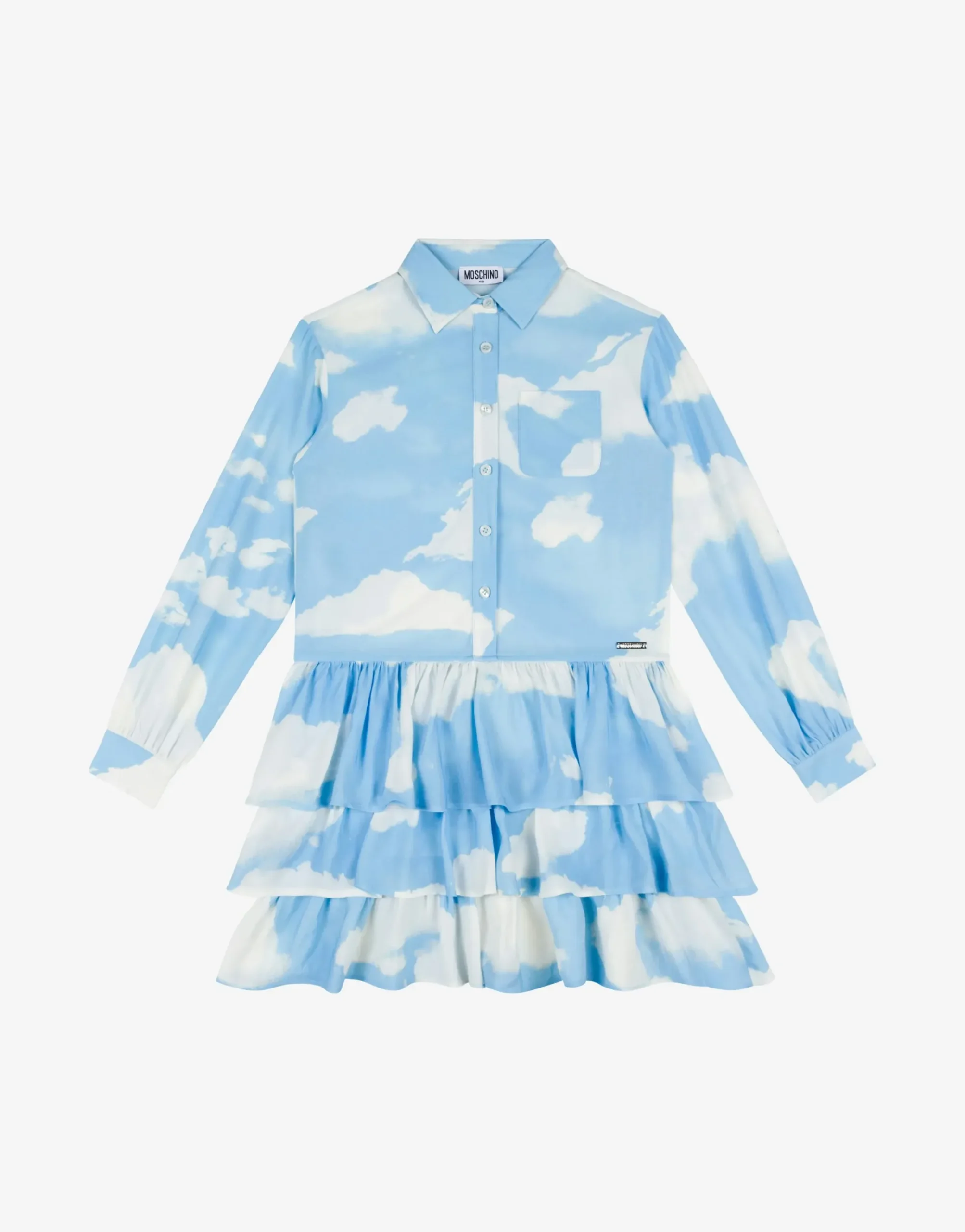 Moschino Girl^Allover Clouds crêpe dress