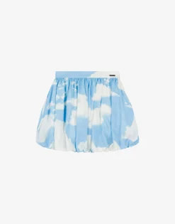 Moschino Girl^Allover Clouds crêpe skirt