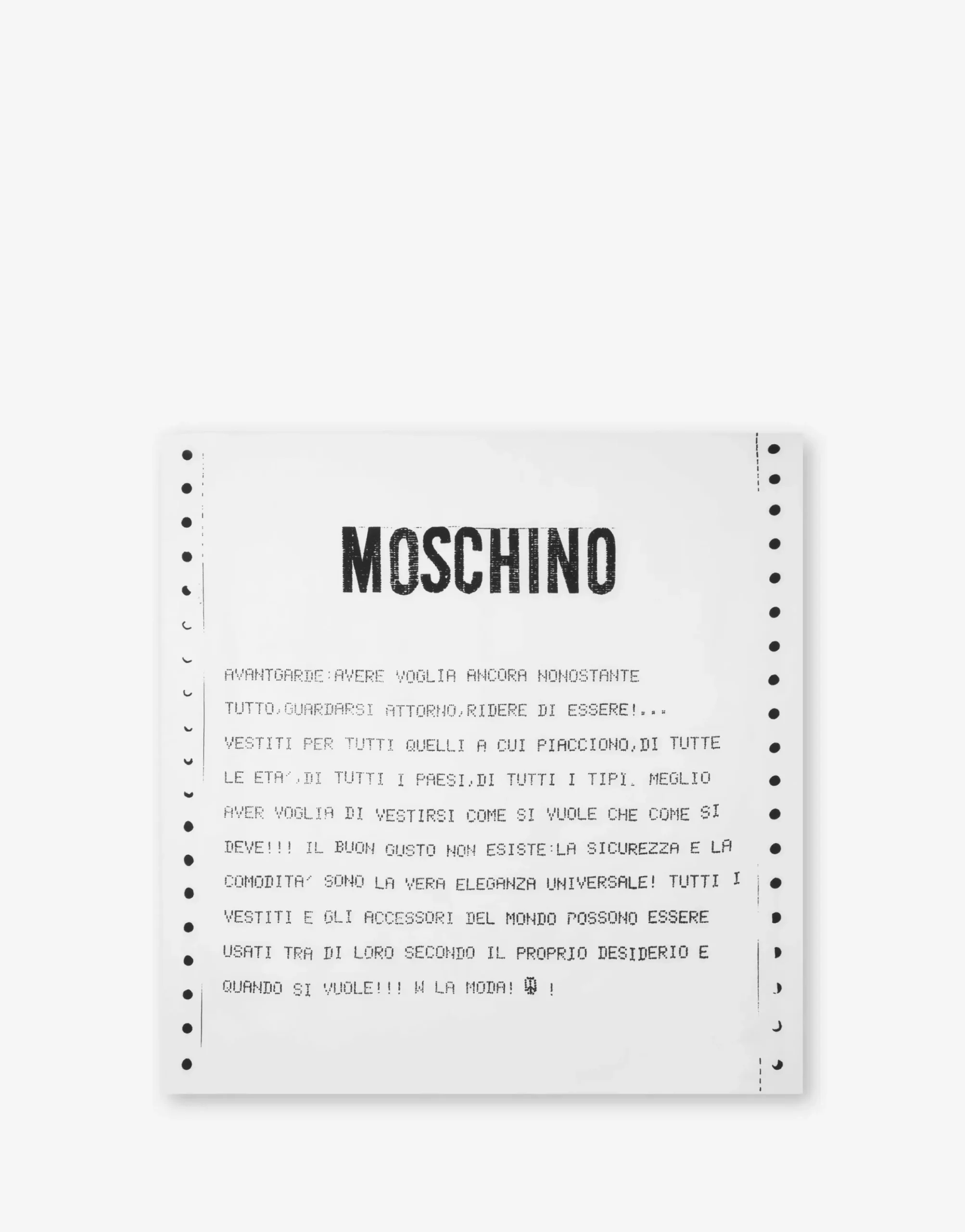 Moschino Scarves & Foulard^Archive Message silk scarf