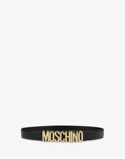 Moschino Belts^Belt in leather with logo
