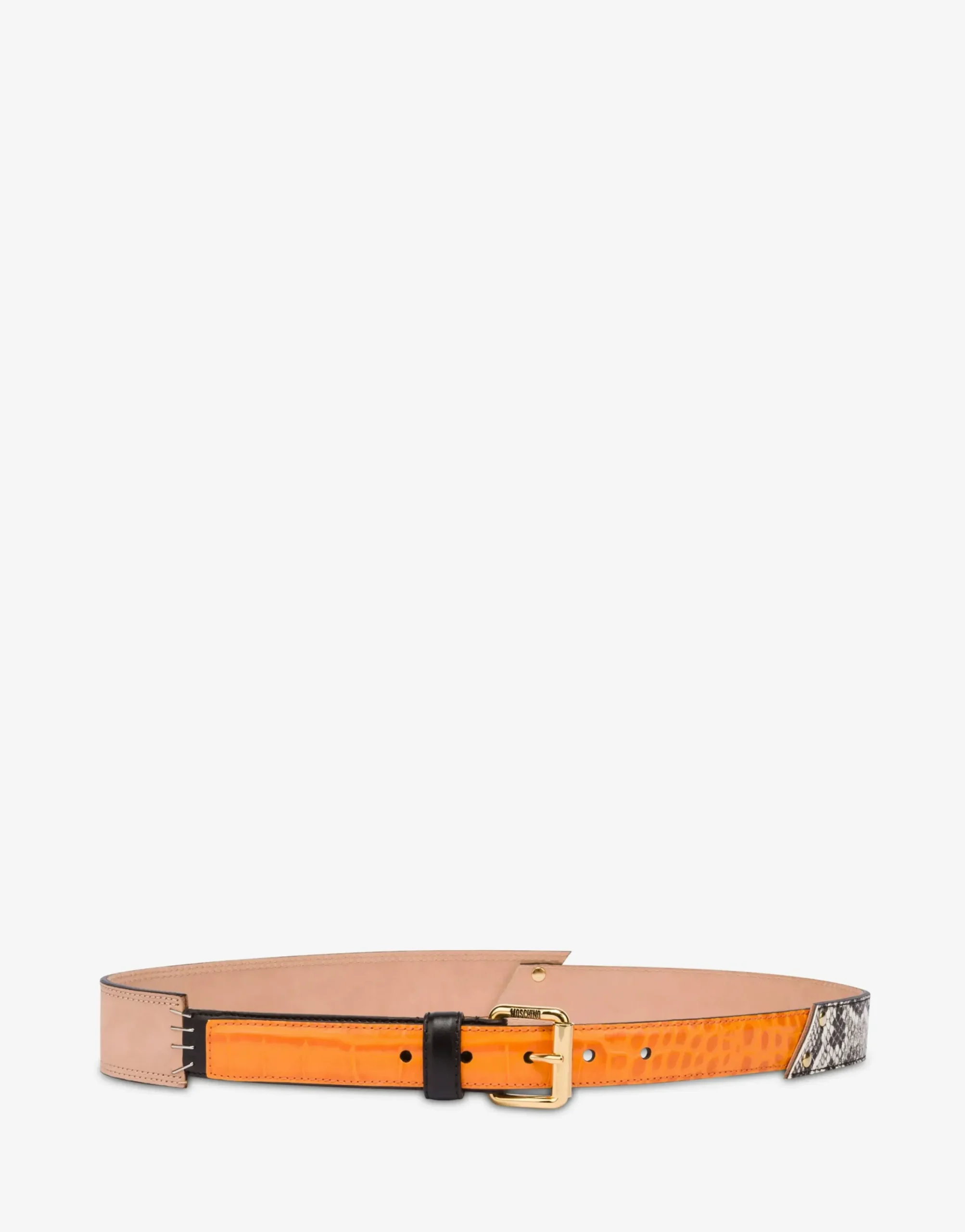 Moschino Belts^Calf patchwork belt