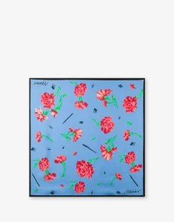 Moschino Scarves & Foulard^Carnation Print Silk Scarf