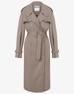 Moschino Coats & Outerwear^Cotton and Nylon Gabardine Trench Coat