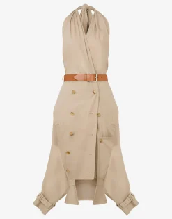 Moschino Dresses^Cotton Canvas Dress with Trench Details