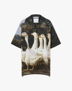 Moschino Shirts & Tops^Cotton Voile Shirt Goose Print