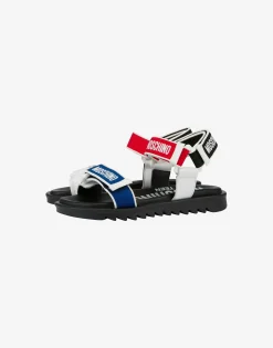 BOY Moschino Girls Shoes|Girl^Flat Sandals with strap and logo