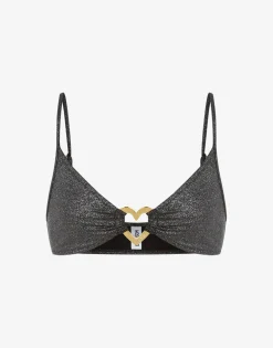 Moschino Swimwear^Glitter Metal Heart Bikini Top