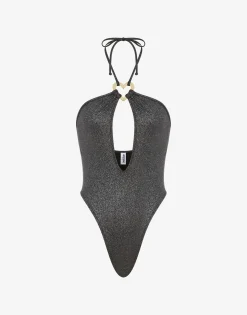 Moschino Swimwear^Glitter Metal Heart One-piece Swimsuit