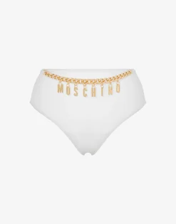 Moschino Swimwear^High-waist Lettering Charm Swim Briefs