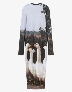 Moschino Dresses^Interlock Dress Goose Print