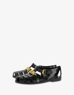 Moschino Sandals & Mules^Jelly sandals with Lettering logo