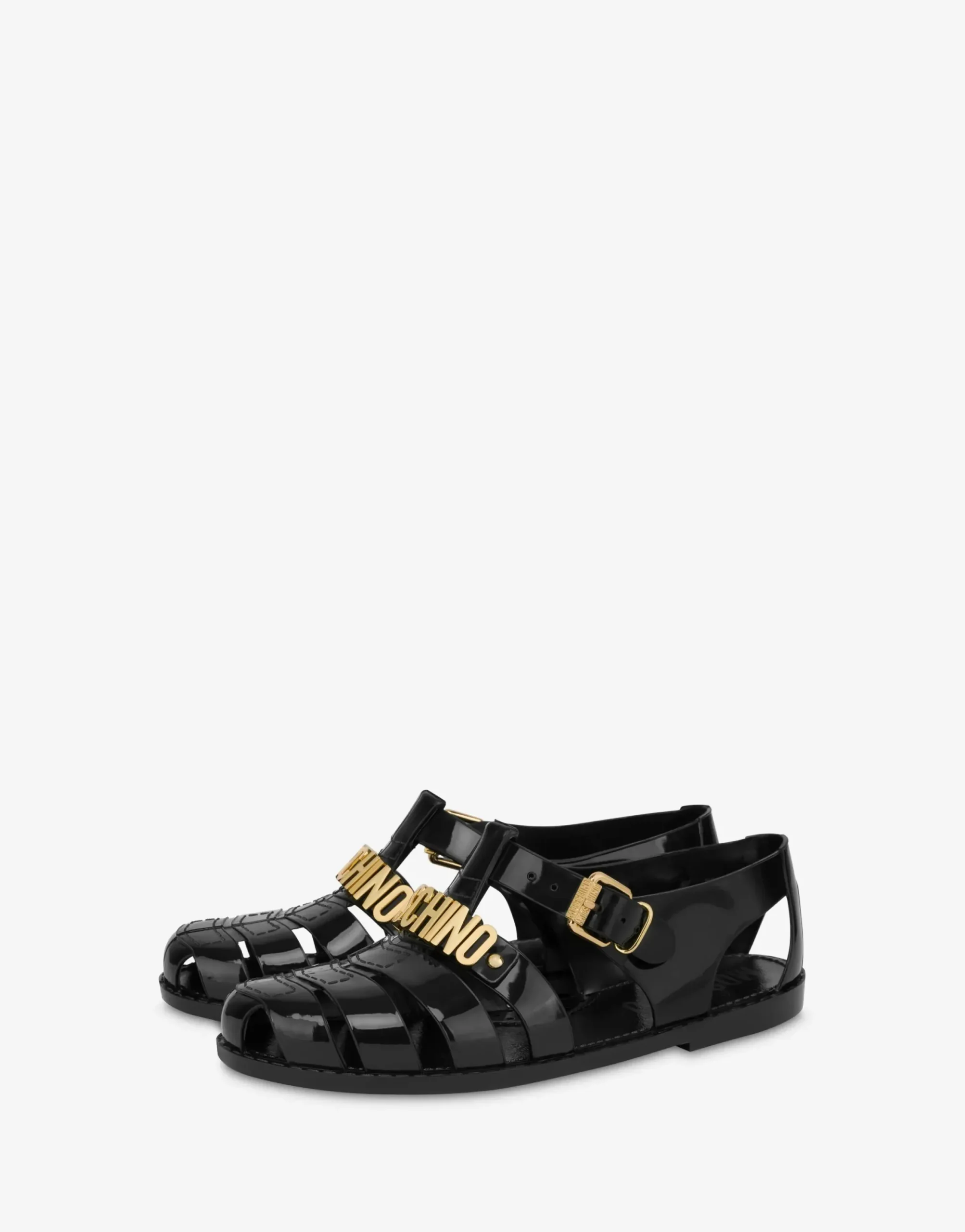 Moschino Flats^Jelly sandals with Lettering logo