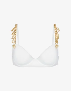 Moschino Swimwear^Lettering Charm Bikini Top