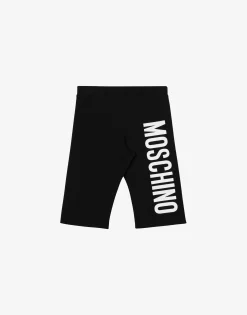 Moschino Girl^Logo Print jersey cycling shorts