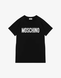 Moschino Girl^Logo Print jersey dress