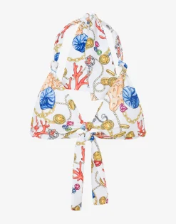 Moschino Swimwear^Marine Print Bikini Top