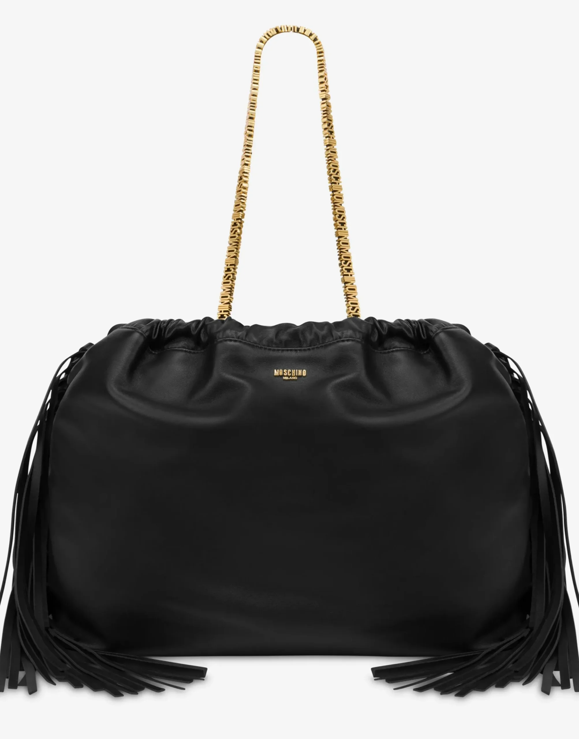 Moschino Shoulder Bags^Mini Lettering shopper with fringes