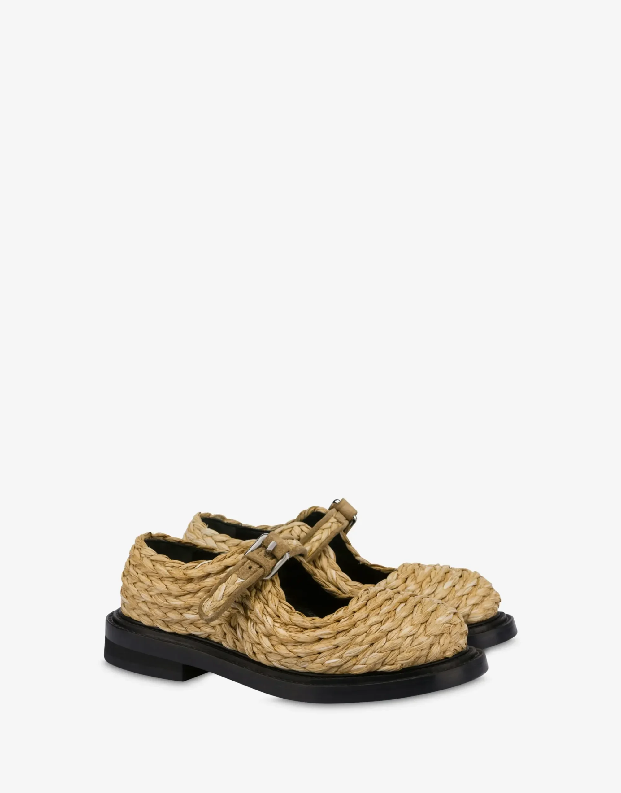 Moschino Flats^Olivia Raffia Mary Jane