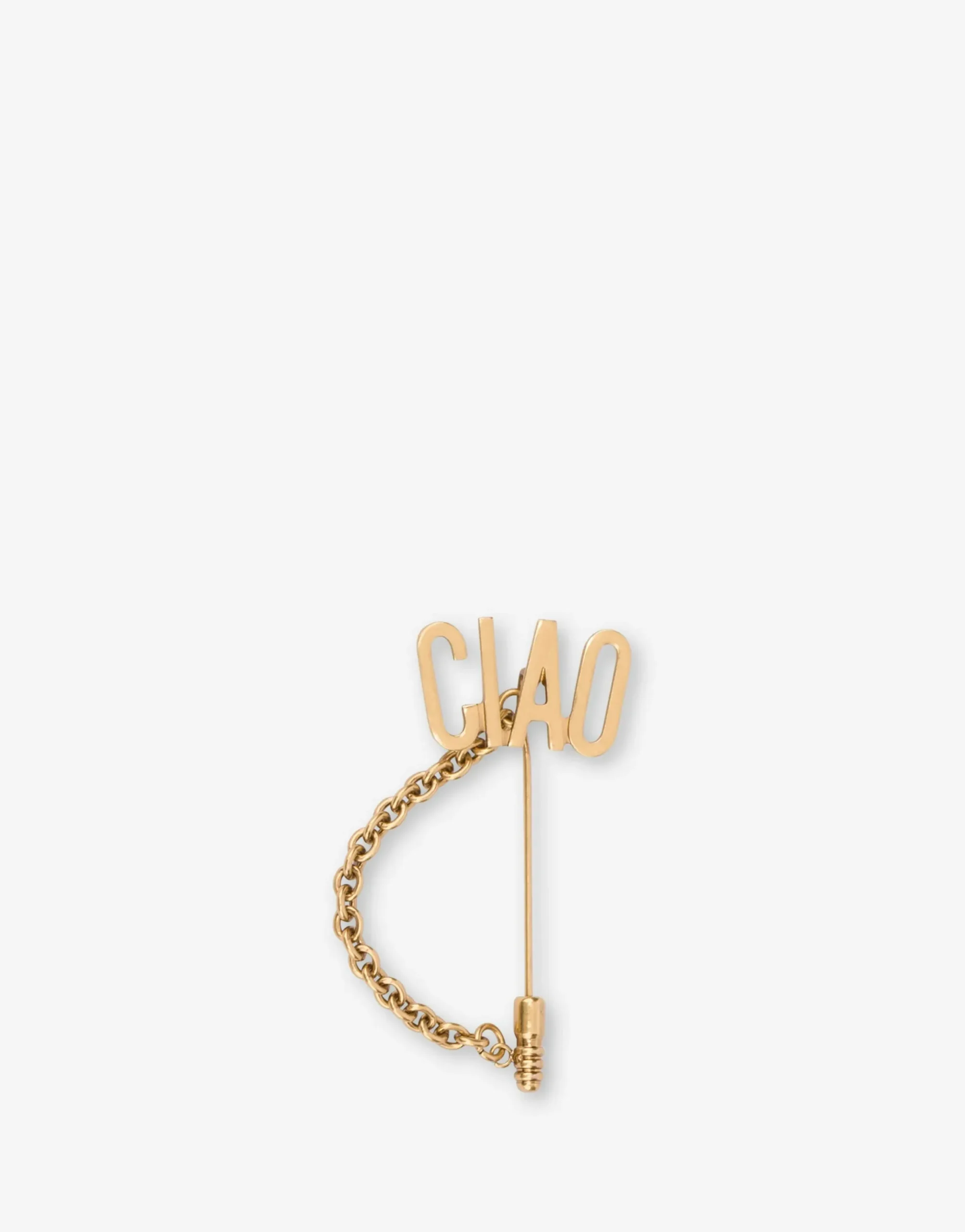 Moschino Jewelry^Pin with CIAO chain