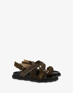 Moschino Sandals & Mules^Sandals in suede with buckles