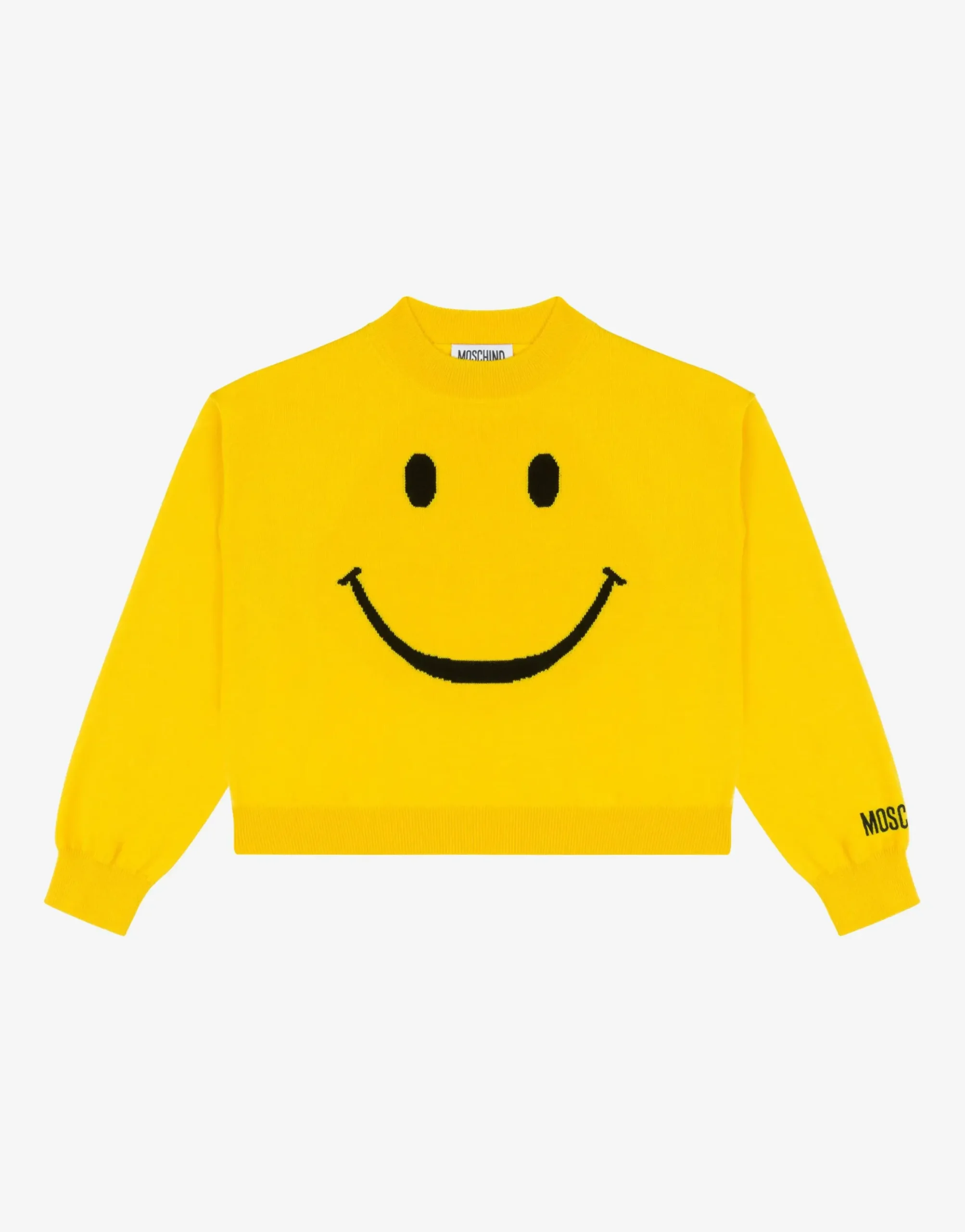 Moschino Girl^Smiley® Embroidery wool sweater