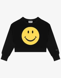 Moschino Girl^Smiley® Patch cotton sweatshirt