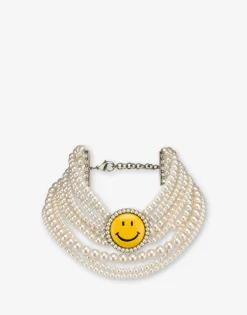 Moschino Jewelry^Smiley® pearl necklace