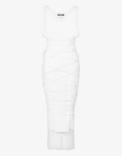 Moschino Dresses^Stretch cotton dress with laces