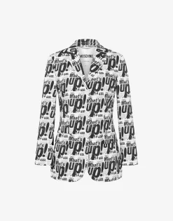 Moschino Jackets|Co-ords^Stretch cotton satin jacket 'What's up'