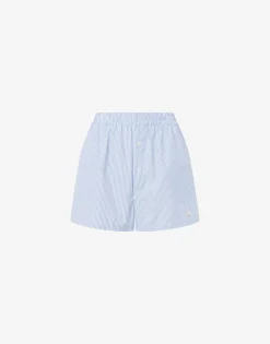 Moschino Pants & Shorts^Striped Poplin Shorts Goose Embroidery