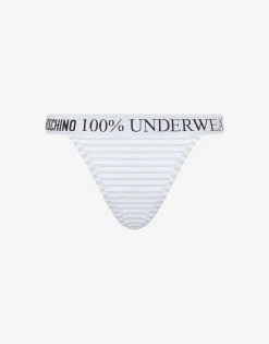 Moschino Underwear^Striped Stretch Jersey Thong