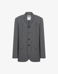 Moschino Jackets|Co-ords^Wool Pinstripe Jacket